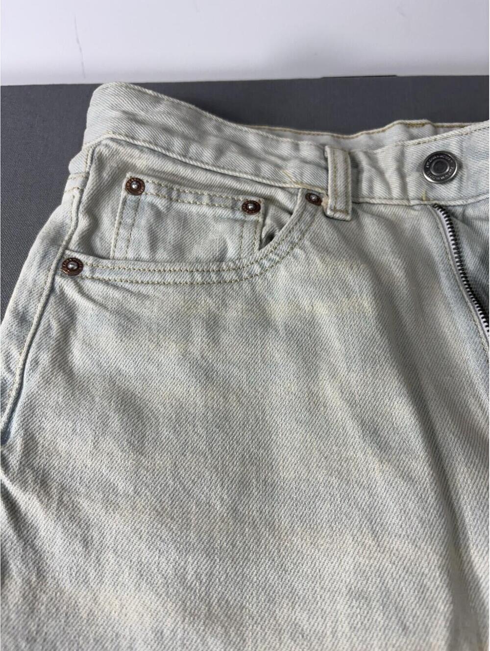 ZARA Denim Jeans Women's Size 2 White Zip Fly Mid Rise - Picture 2 of 14